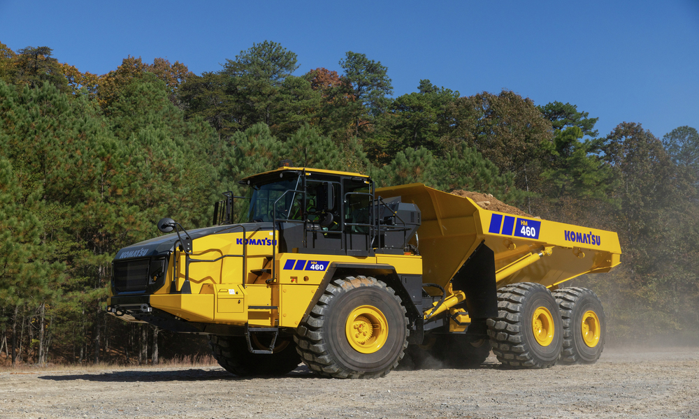 Komatsu launches HM460-6 articulated haul truck with higher payload and enhanced traction New Komatsu HM460 Articulated dump truck